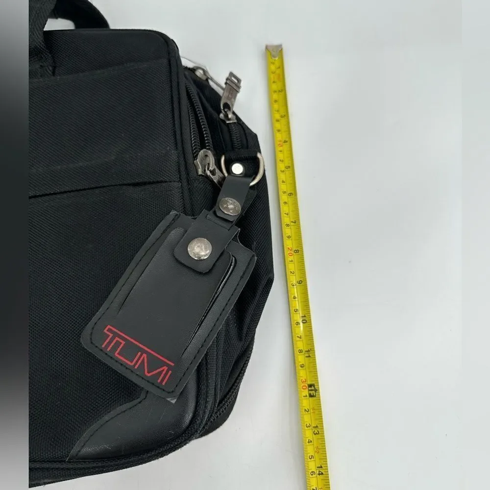 Tumi Organizer Portfolio Briefcase Laptop Bag Black Travel Bag Flawed